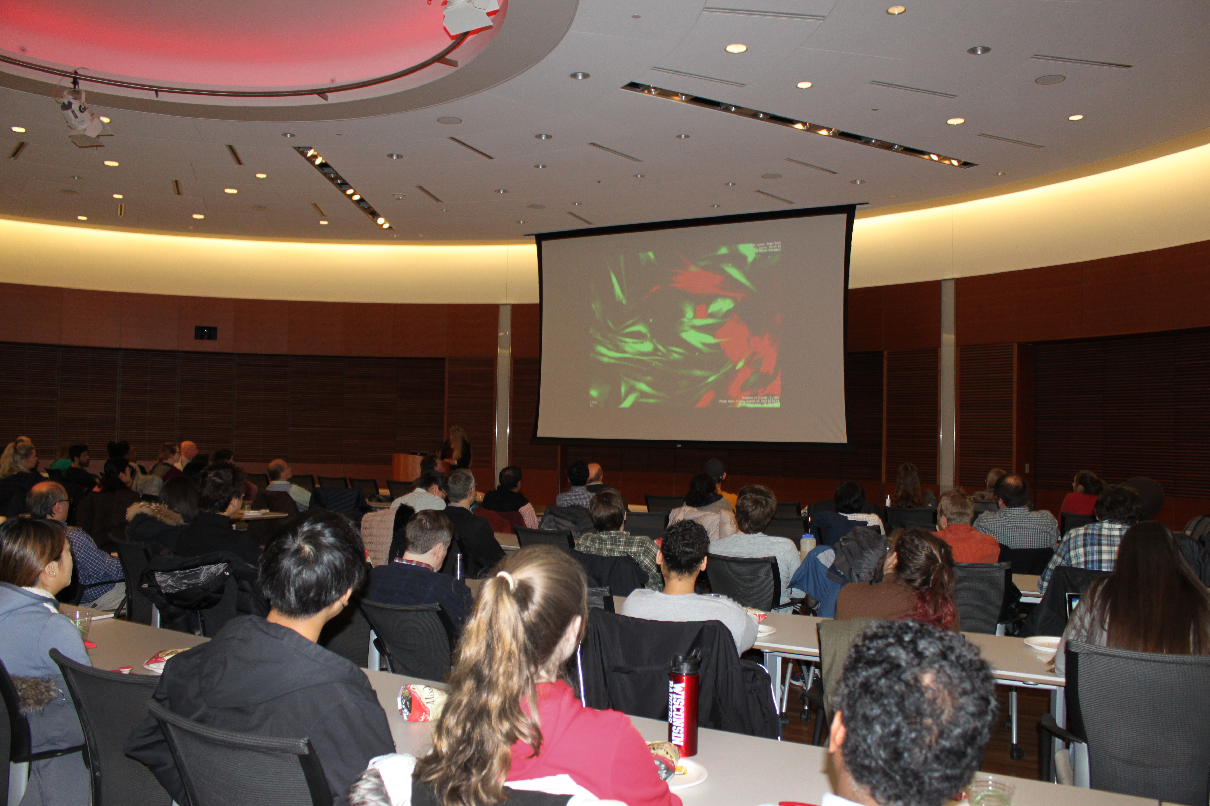 students viewing a presentation