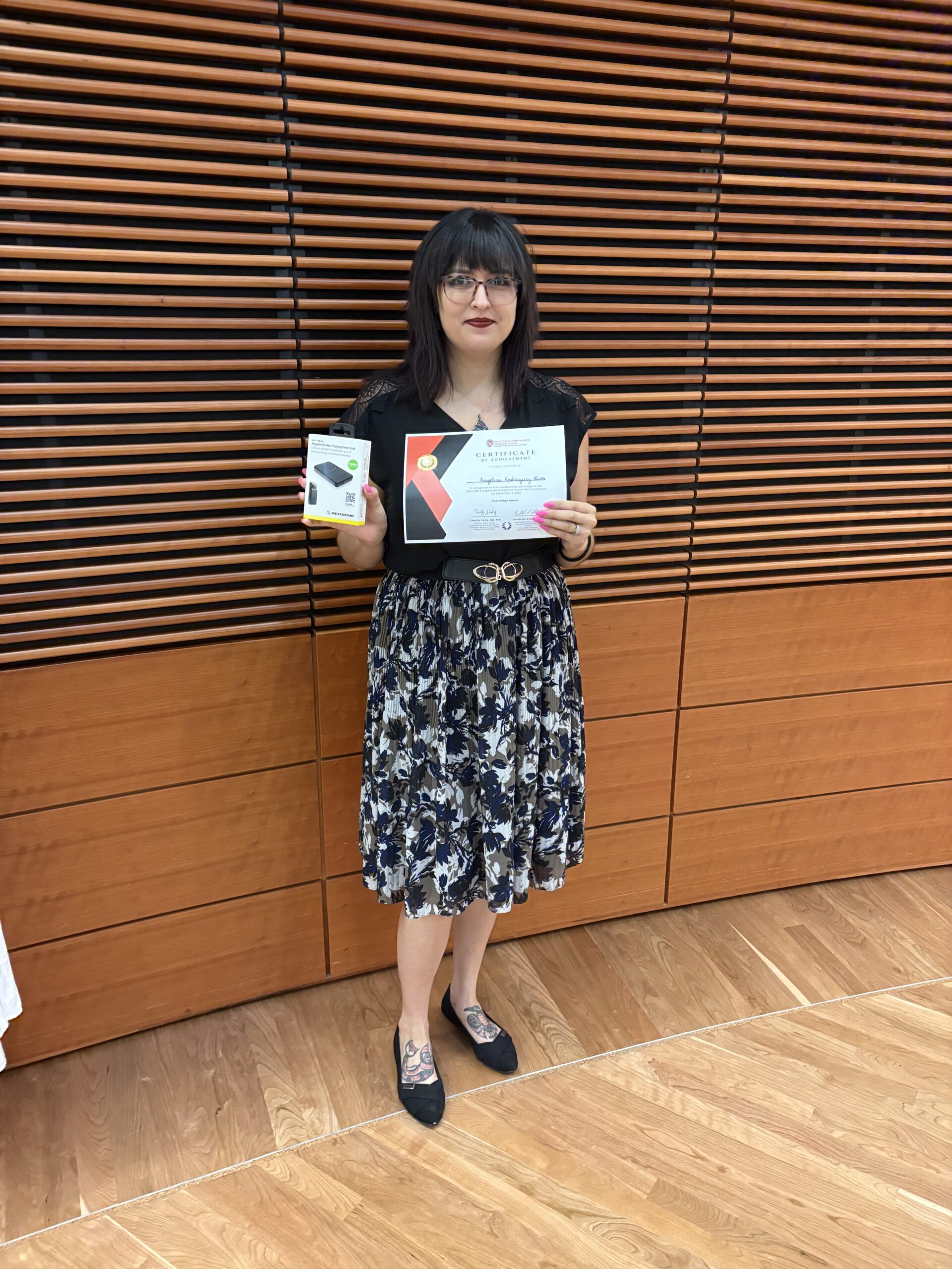 headshot and certificate